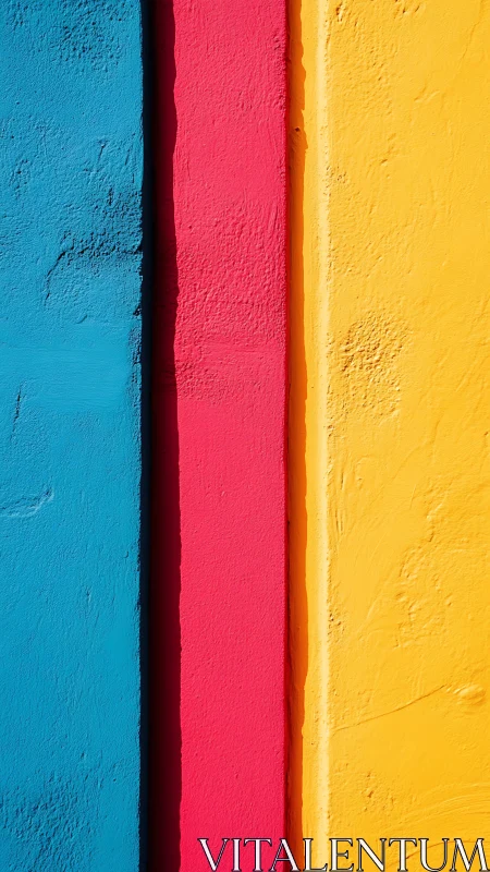 Primary colors stand in bold vertical stripes of playful calm