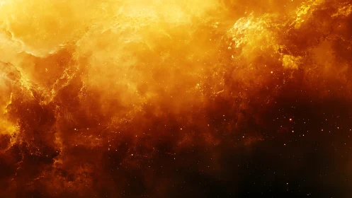 Fiery Cloud Formation with Descending Brightness Gradient.