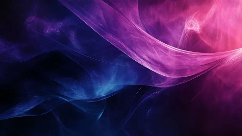 Velvet nebula ribbons in glowing pink and deep blue.