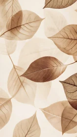 Translucent sepia leaf venation under diffuse backlighting.