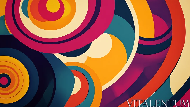 Circles collide in a jazzy storm of candy-colored motion