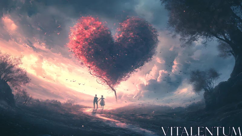 Two Souls Beneath the Burning Heart Tree.