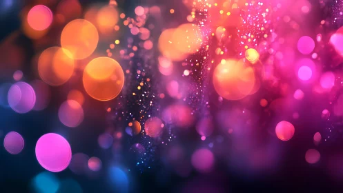Vibrant bokeh light field with layered chromatic depth rendering.
