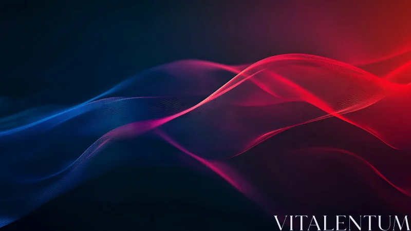 Digital neon waveforms with flowing gradient mesh ribbons.