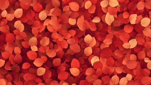 Crimson leaf confetti carpet swirling in an endless autumn hush.