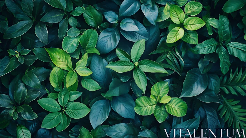 Whispering emerald leaves weave a lush jungle tapestry.