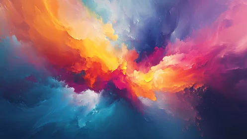 Color storms collide, painting a skyscape of electric dawn