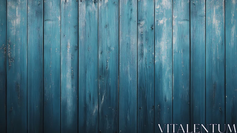 Weathered teal wooden planks with textured grain patterns.
