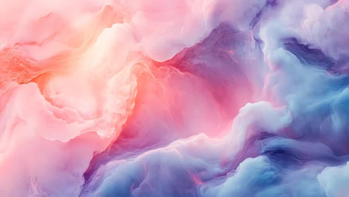 Cotton candy nebulae swirling in soft sunrise turbulence.