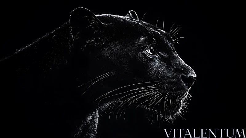 Leopard Portrait in High Contrast Black and White