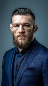 Steel-eyed brawler wears midnight suit like urban armor