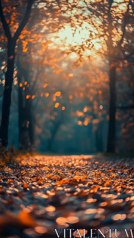 Golden Reverie: Where Autumn's Bokeh Dreams Meet Forest Silence