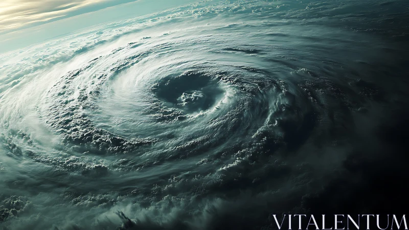 Skyborne maelstrom coils over a shadowed, storm-torn sea.