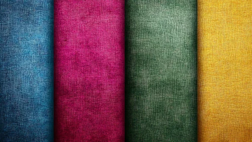 Chromatic textile columns with microgrid fiber topology.