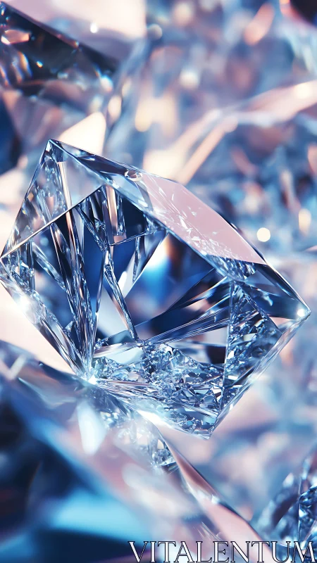 Prismatic ice diamond drifts through a neon crystal dream.