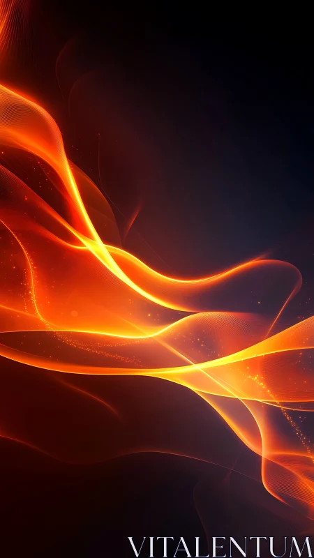 Glowing Waves of Fire: Abstract Energy Flow