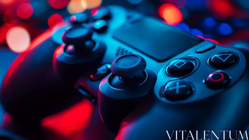 Neon Gaming Controller with Ambient Light Effects