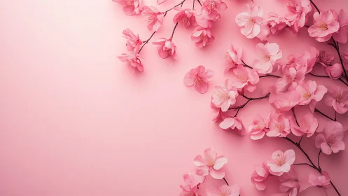 Pink Blossoms Dancing Across a Dreamy Canvas.