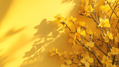 Golden Butterfly Dance Among Cheerful Yellow Flowers