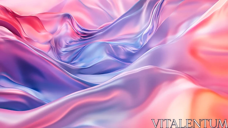 Soft pastel waves of silky light in a dreamy abstract landscape.