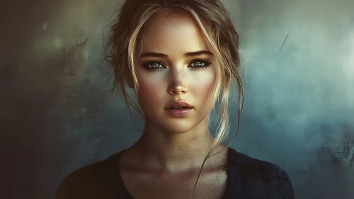 Cinematic digital portrait with shallow depth and soft bloom lighting.