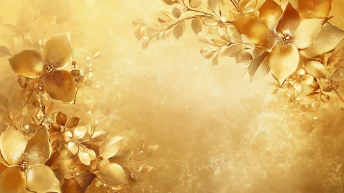 Luminous Golden Blossoms Dance Through Honeyed Light.