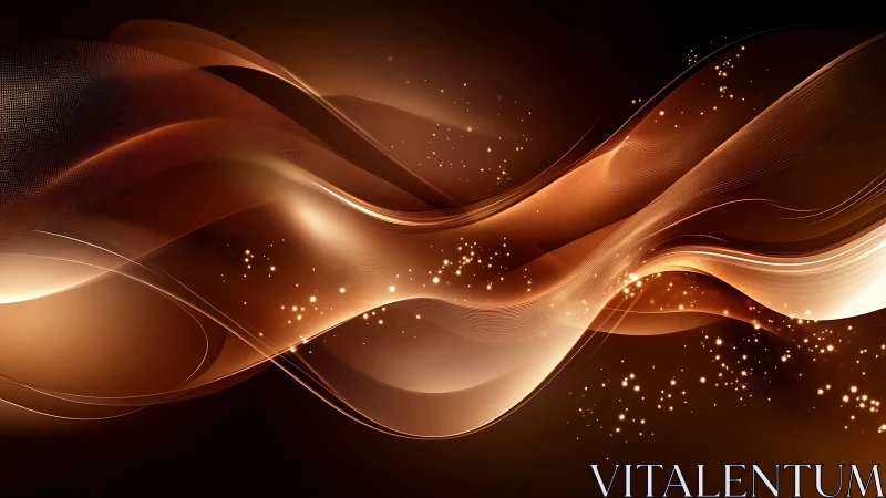 Curved luminous bands intersect over dark gradient background