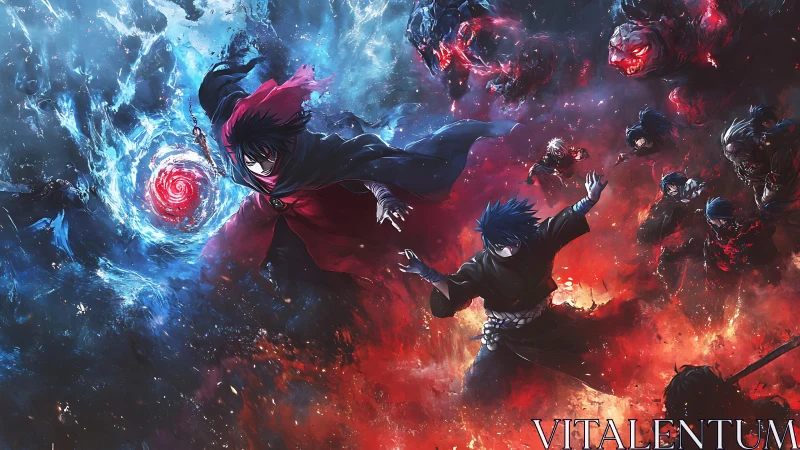 Storm of magic swirls as rival warriors clash in midair