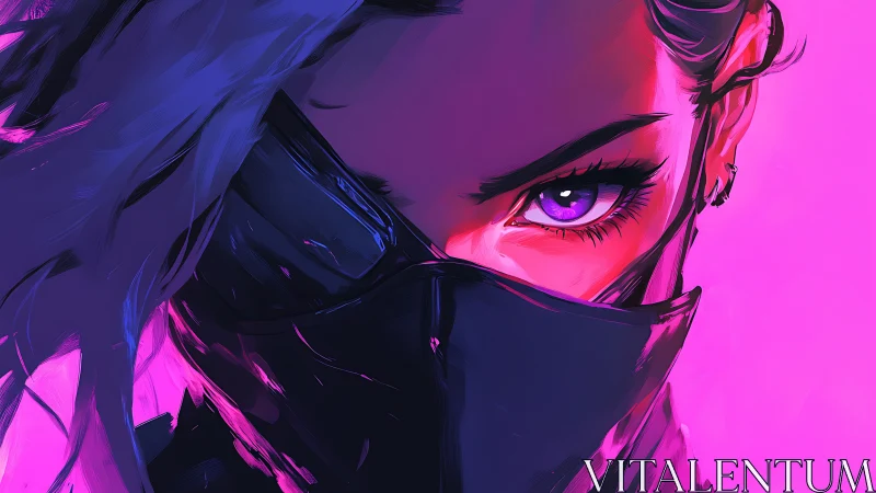 Neon-eyed rogue slices the night with ultraviolet resolve