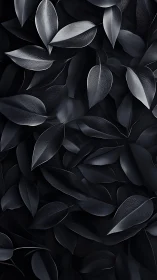 Midnight leaf tapestry with soft silver-edged whispers.