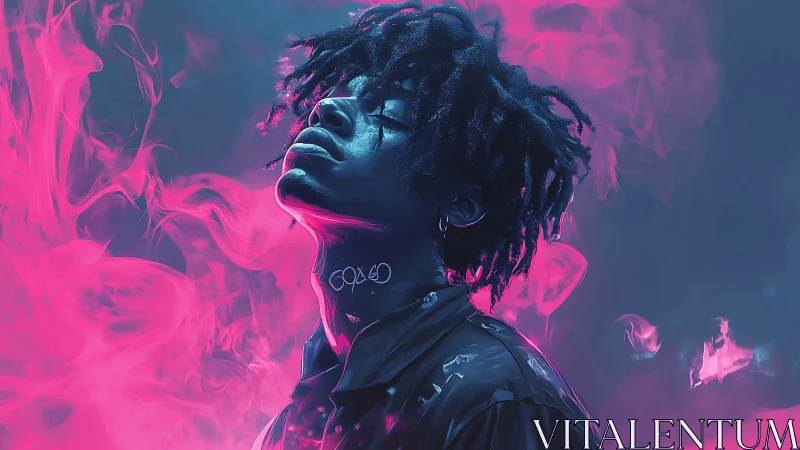 Dreamy neon portrait celebrates quiet strength in color