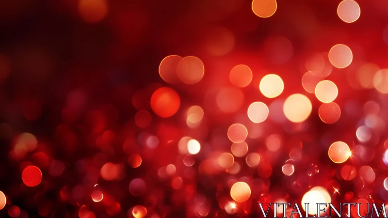 Red bokeh lights background with glowing circular highlights.