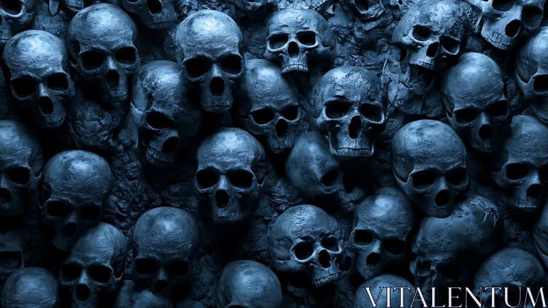 Moonlit skull tide quietly stacks into a frozen chorus