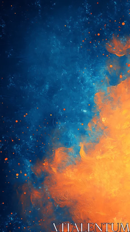 Fire and Ice Collide: Dual Forces in Chromatic Harmony.