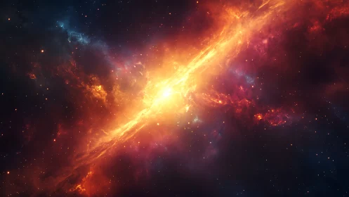 Central stellar cloud structure extends through dense nebula