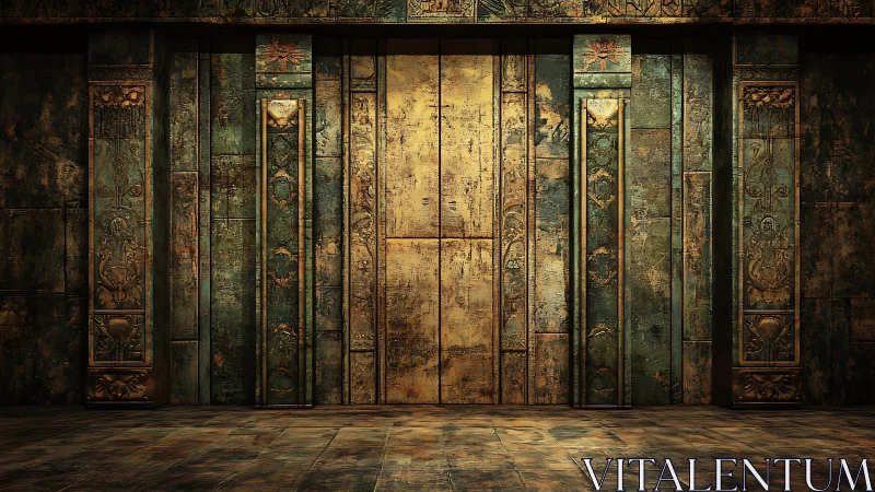 Golden temple doorway whispering of forgotten journeys.