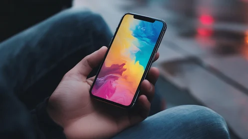 Chromatic Reverie: Liquid Color Dreams on Glass.