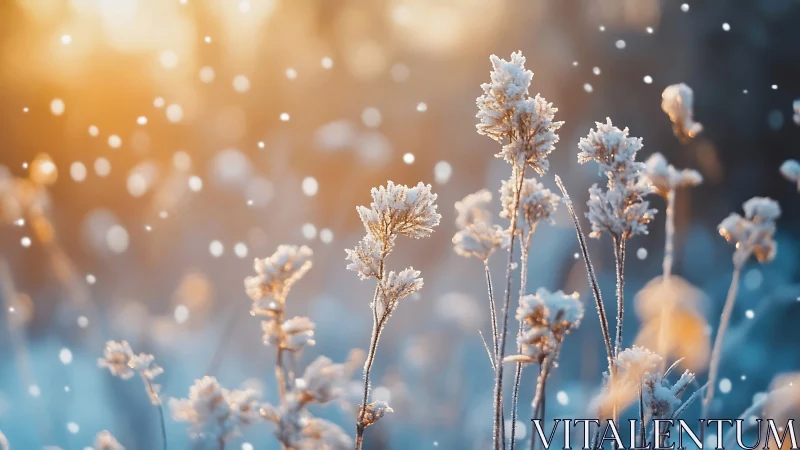 Frost-Kissed Seedheads Catching Golden Winter Light.