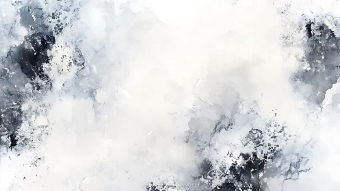 Monochrome abstract field with diffused textured clusters.