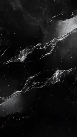 Midnight marble veins drift softly through deep dark space