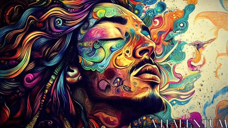 Surreal portrait channels vivid psychedelic waves of emotion