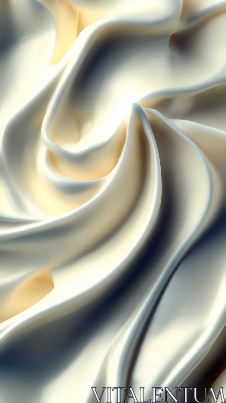 Curled satin folds rendered with high specular highlights and soft GI