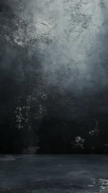 Dark concrete wall and floor form moody textured backdrop