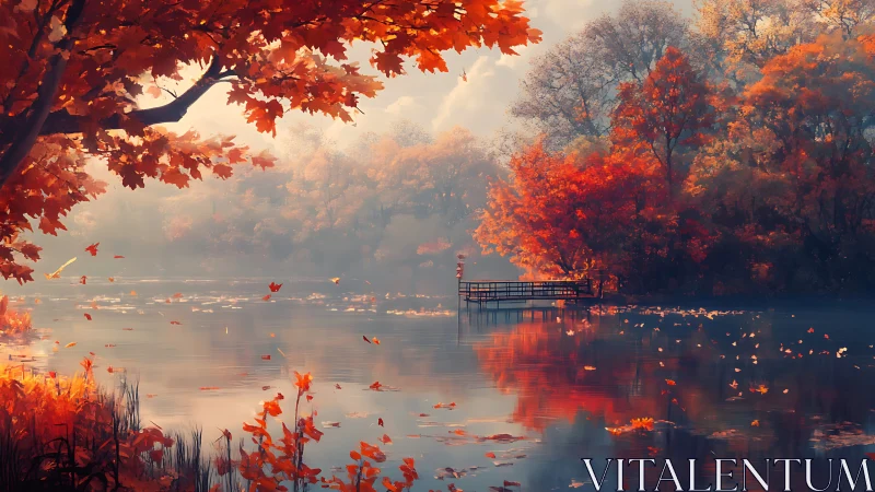 Amberleaf lake hush with drifting dockside daydreams.