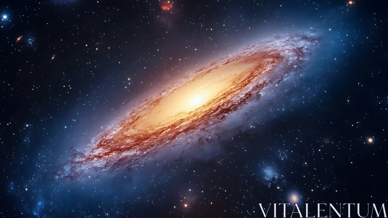 Edge-on barred spiral galaxy with luminous stellar bulge