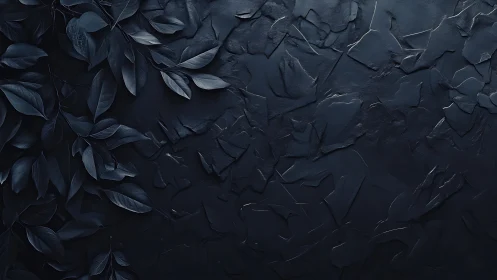 Midnight foliage drifting across charcoal plaster dreams.