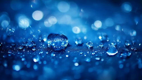 Tiny sapphire planets drift quietly across a midnight field