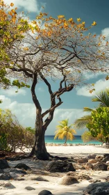Sculptural Divi Tree Strikes a Pose on Paradise Beach