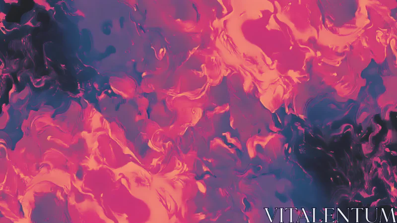 Pink and purple liquid abstract texture with dark accents.