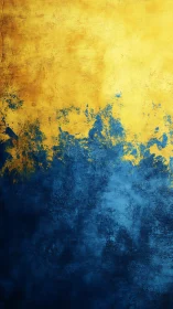 Bold yellow over deep blue abstract textured gradient field